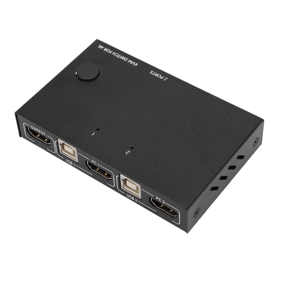 HD Multimedia Interface KVM Switch, Plug and Play 4K 60Hz KVM Switch for Keyboard Mouse