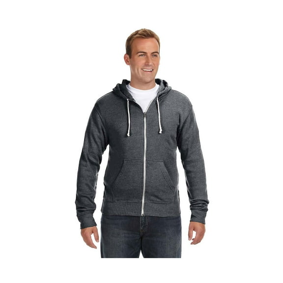 J-America Adult Full-Zip Hooded Fleece Sweatshirt, Style J8872