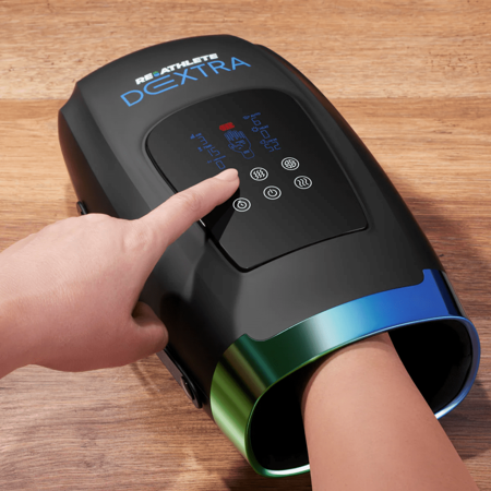 REATHLETE DEXTRA Finger, Wrist, and Palm Massager with 6 Levels, Pressure Point Therapy for Sensitive Hands