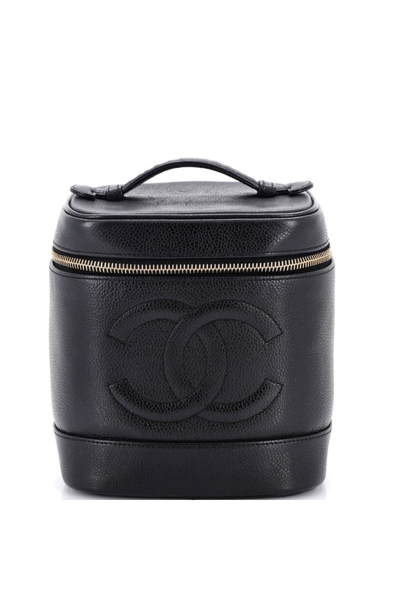 Pre-Owned Vintage Timeless Cosmetic Case Caviar Tall By Rebag