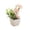 Pink, variant on Small Plants, Mini Artificial Potted Succulent with Pink Flowers, Greenery for Home Desk Office Shelf Bathroom Decor, No Watering Required, Indoor
