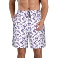 thumbnail image 1 of Fotbe Lavender Flowers Trajes de Baño Estampados para Hombre, Shorts de Verano de Secado Rápido, Ropa de Playa, Bañadores-X-Large, 1 of 6