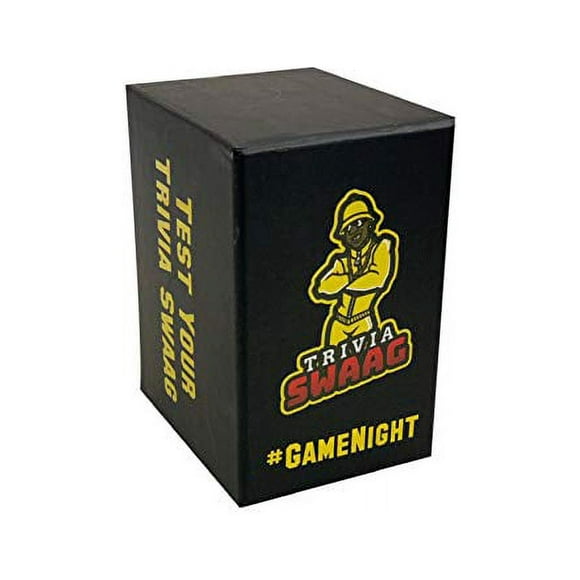 Trivia Swaag - un Jeu de Trivia Noir des Années 80 et 90 pour la Culture - Quiz Pop Amusant sur les Émissions TV, Films et Acteurs - Cartes Idéales pour Cadeaux des Années 80, 90, Soirée de Jeux et Fêtes (Jeu Adulte) par iSwaag ENT