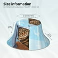 thumbnail image 6 of Gaeub Funny Cat Taking a Bath Printed Double Sided Reflective Bucket Hat Foldable Sun Hat for Camping Hiking Fishing, 6 of 9