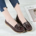 thumbnail image 3 of Oyedens Slip on Loafers Walking Shoes for Women Leather Non Slip Nurse Work Penny Loafers Boat Shoes, 3 of 4