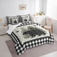 thumbnail image 3 of Feelyou Farmhouse Bear Print Bedding Comforter Set 7-Piece, Woodland Animal King Bedding Sets, Teens Boys Girls Kids Bed Sheets, Luxury Bedroom Decor, 3 of 7