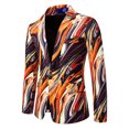 thumbnail image 5 of SJLDQY Carnival Mens 2 Peice Suit Set Casual Dress Suits for Men Tie Dye One Button Blazer Jacket Pants Elegant Business Wedding Party Outfits, 5 of 9