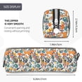 thumbnail image 3 of Cauagu Abstract Plants Mushroom Deer Print Leather Pencil Pen Case - Stationery Bag Portable Stationery Bag Big Capacity Pencil Pouch Cosmetic Organizer Bag for Men & Women, 3 of 7