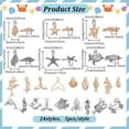 thumbnail image 2 of 24 Styles 120pcs Ocean Animal Charms Seashell Marine Pendants Dolphin Fish Charms Mermaid Tortoise Pendant Starfish Sea Horse Charms for Jewelry Making Summer Necklace Bracelet DIY Craft, 2 of 5
