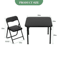 thumbnail image 4 of Kojooin 3-Piece Folding Card Table & Chairs Set, Portable Dining/Game Table with PU Cushions, Space-Saving, 4 of 7