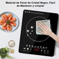 thumbnail image 2 of Parrilla de Inducci&oacute;n El&eacute;ctrica, Estufa de Inducci&oacute;n 2200w Control Tactil con 8 Niveles de Potencia & Temperatura, Cocina de Inducci&oacute;n con 6 Programas A, 2 of 9