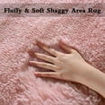 thumbnail image 4 of Homore Cute Fluffy Velvet Carpet Soft Washable Area Rugs for Bedroom/ Living Room Decoration,6'x9',Light Pink, 4 of 9
