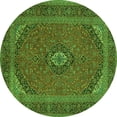 thumbnail image 1 of Ahgly Company Indoor Round Medallion Green Traditional Area Rugs, 7' Round, 1 of 1
