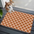 thumbnail image 5 of Orange Moroccon Bathroom Rug Washable 2x3 Entryway Rug Non Slip Farmhouse Country Minimalist Geometric Front Door Mat Low Pile Indoor Doormat Throw Floor Carpet for Kitchen Bedroom Entrance, 5 of 8