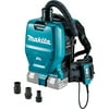Makita XCV05ZX 8V X2 LXT Lithium-Ion 36C Brushless Cordless 1/2 gallon HEPA Filter Backpack Dry Vacuum with Tool Adapters, Tool Only