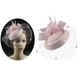 thumbnail image 3 of para mujer, sombrero con lazo de plumas, elegante sombrero Vintage Derby, diadema, para cóctel, fiesta de té, boda, novia real Rosa SM SunniMix sombrero tocado, 3 of 6