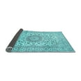 thumbnail image 2 of Ahgly Company Indoor Rectangle Medallion Light Blue Traditional Area Rugs, 2' x 4', 2 of 4