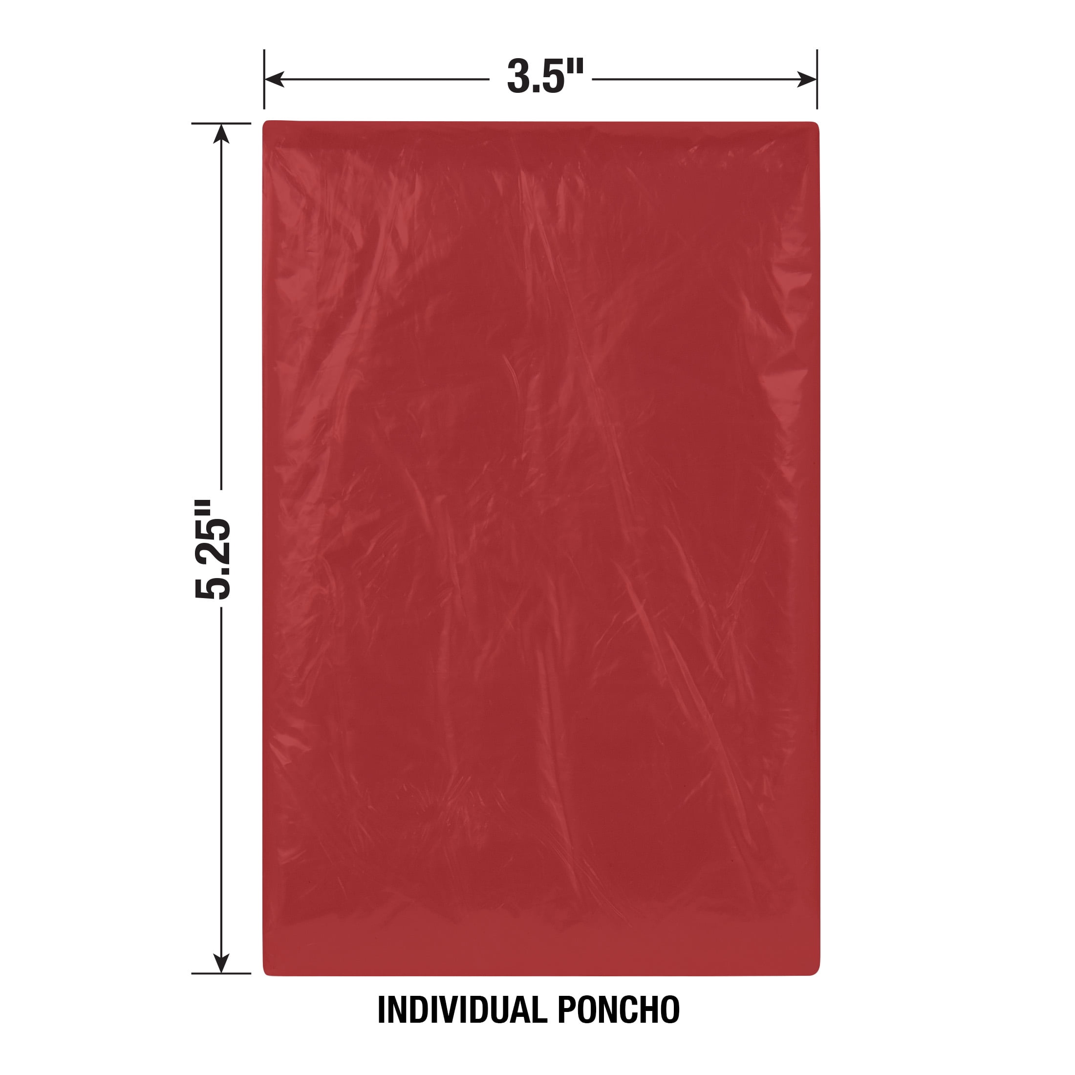 Ozark Trail Red Emergency Poncho - 25 pack