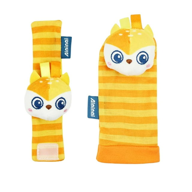 Sonajero de muñeca para Bebé Sunnimix Juguetes sensoriales Amarillo