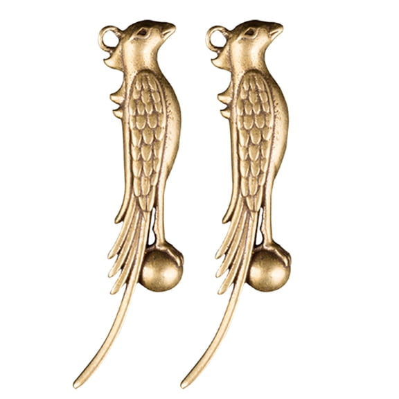 OATIPHO 2Pcs Vintage Style Golden Copper Hanging Pendants for Car and Room Decor