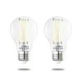 thumbnail image 2 of Bulbrite 861706 Pack Of (2) 8 Watt Dimmable A19 Medium (E26) Led Bulbs - Clear, 2 of 9