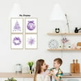 thumbnail image 4 of Hieng Red Christmas Winter Unframed Wall Art Prints, Tree Bell Snowflake Posters for Home Bedroom Livingroom Decor Set of 4, 4 of 6