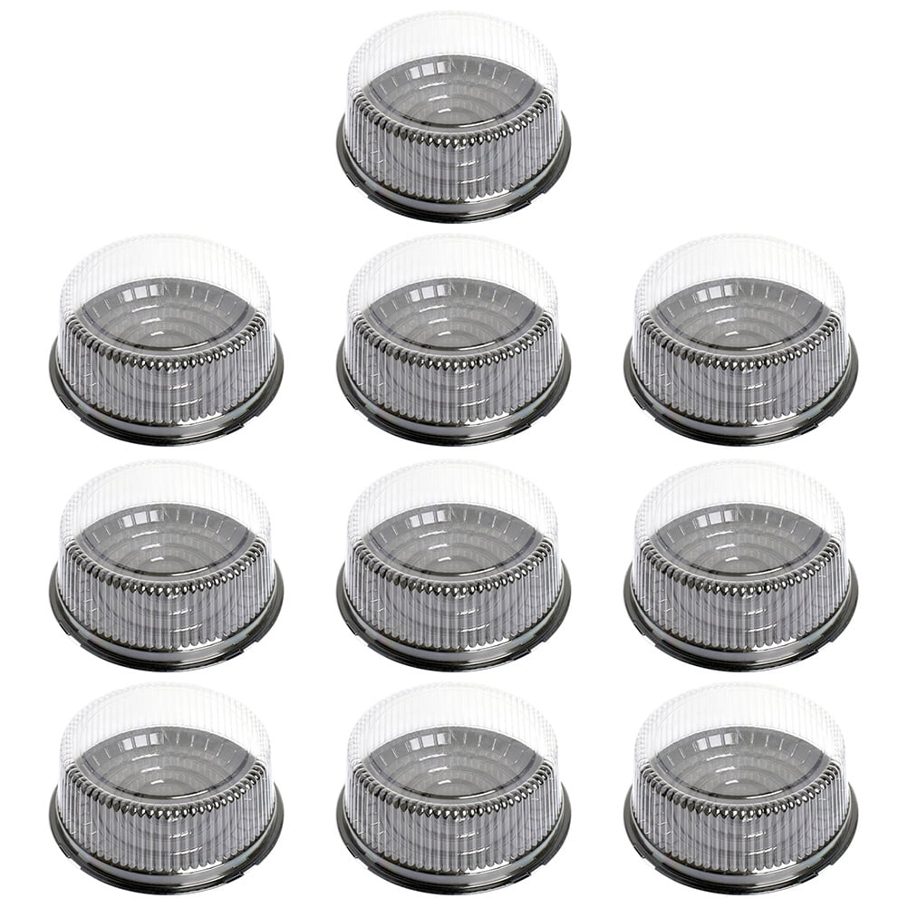 HOMEMAXS 10pcs Clear Cake Carrier Round Cake Box Baking Packing Box