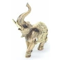 thumbnail image 3 of Feng Shui 7" Gold Elephant Trunk Statue Wealth Lucky Figurine Gift Home Decor, 3 of 4