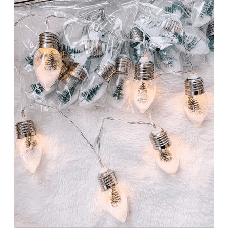 

Puloru Christmas String Light Christmas Tree LED Lamp Decorative Snow Globe Lights Hanging Pendants for Home Courtyard
