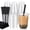 Clear+Black Straw-16oz-Flat Lid, variant on Clear+Colorful Straw 16oz Dome Lid Plastic Cups