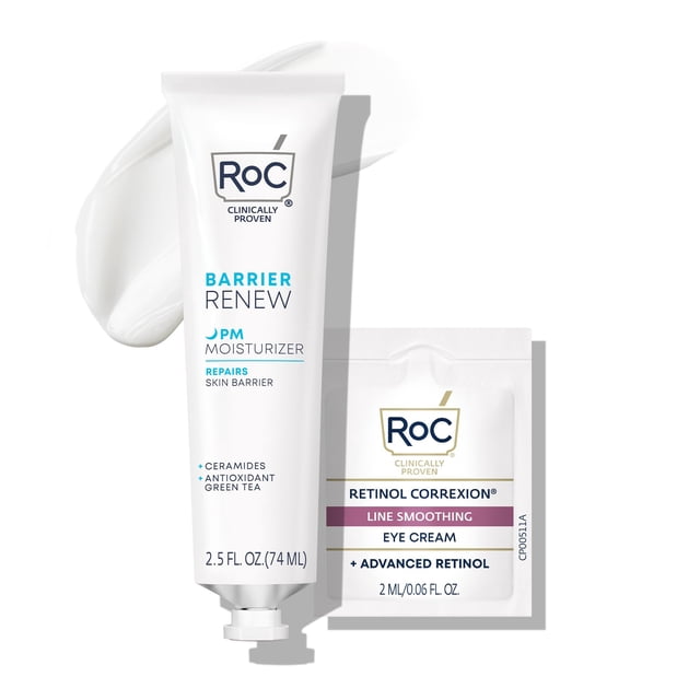 Hidratante nocturno RoC Barrier Renew con ceramidas 75 ml + crema para ojos