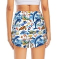 thumbnail image 2 of Lsque Marine Animals Printed Women's Running Shorts with Liner Pockets,Elastic Quick Dry Workout Athletic Gym Yoga Shorts,Womens High Waist Shorts-, 2 of 9