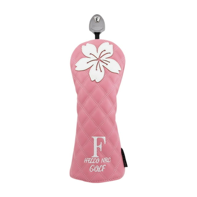 Funda para cabeza de palo de golf Zulema con bordado moderno y forro suave FW Rosa