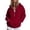 sweatshirt for women - Red, variant on Daznico Women's Half Zip Hoodie Sweatshirt Oversized Long Sleeve with Kangaroo Pocket Soft Lightweight Athleisure Top for Wear,S