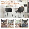 thumbnail image 6 of Dycanpo 24" Bar Stools Set of 3 with Back, Faux Leather, Metal Legs for Home Kitchen Island, Black, 6 of 11