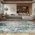 thumbnail image 5 of SAFAVIEH Madison Kebo Abstract Area Rug, Grey/Blue, 8' x 8' Square - Modern Design, Grey & Blue, Ideal for Living Room, Bedroom, Dining Space, 5 of 17