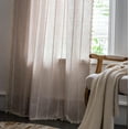 thumbnail image 6 of Psoiuetr Taupe Boho Curtains for Bedroom Living Room Linen Cotton Embroidered Semi Blackout Farmhouse Window Treatment Drape Vintage Tassels Rod Pocket 1 Panel 52" W x 84" L, 6 of 6