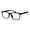 Matte Black, variant on Mens 52mm TR90 Plastic Rectangle Wood Grain Arm Horn Rim Optical Frame Shiny Black