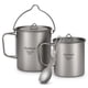 thumbnail image 2 of AOMIUN TITANIO LIGERO 3 Piezas Conjunto de Titanio de 750 ml Pot 450 ml de Taza de Agua Con Tapa Spork Plegable Plegable Plegable Para Acamp Al Aire Libre Mochilero de Senderismo, 2 of 7