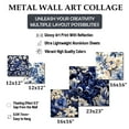 thumbnail image 4 of Designart "Neo-Gothic Victorian In Cobalt Blue II" Floral Wall Art Set Of 5 - Blue Cottage Living Room Metal Art Set, 4 of 6