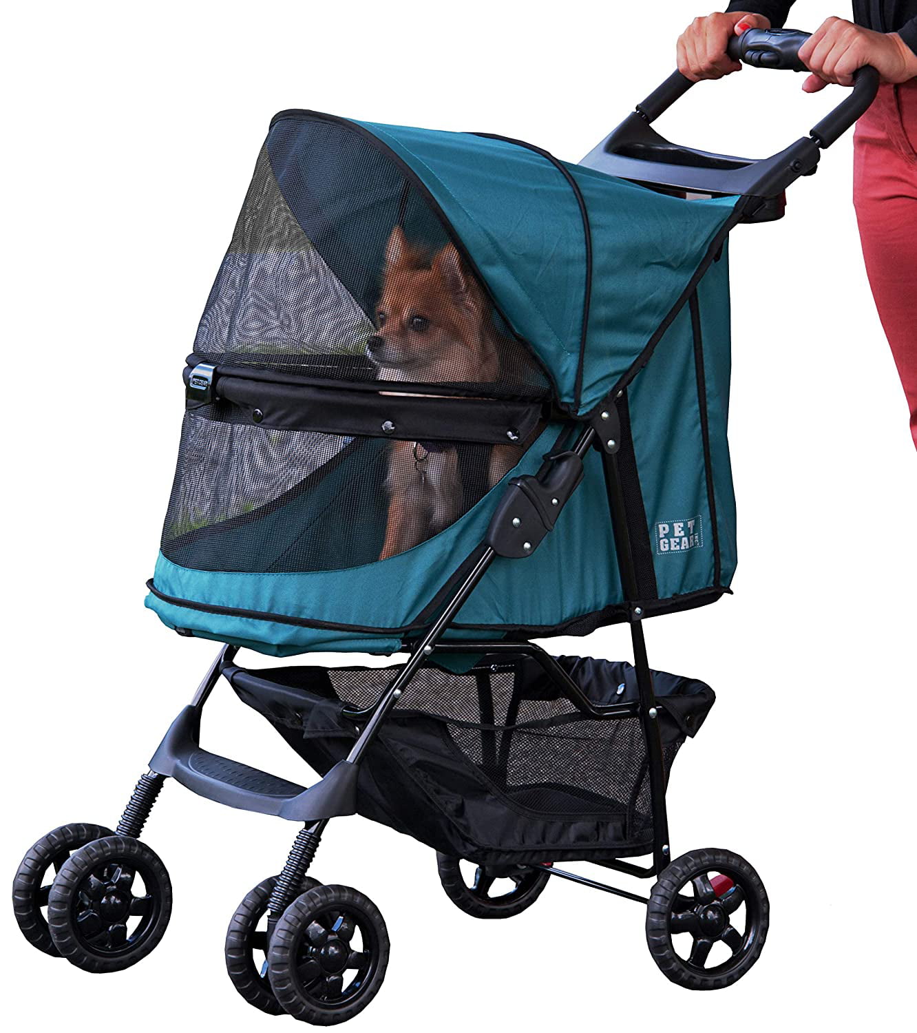 Pet Gear No-Zip Special Edition 3 Wheel Pet Stroller for Cats/Dogs Easy One-Hand Fold Removable Liner Zipperless Entry 