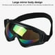 thumbnail image 4 of Gafas de esquí para moto con parabrisas - OTG sobre el cristal, lente cilíndrica ancha, antiempaña, espuma multicapa, amarillo/gris/multicolor, 7,08x3,14 in, 4 of 8