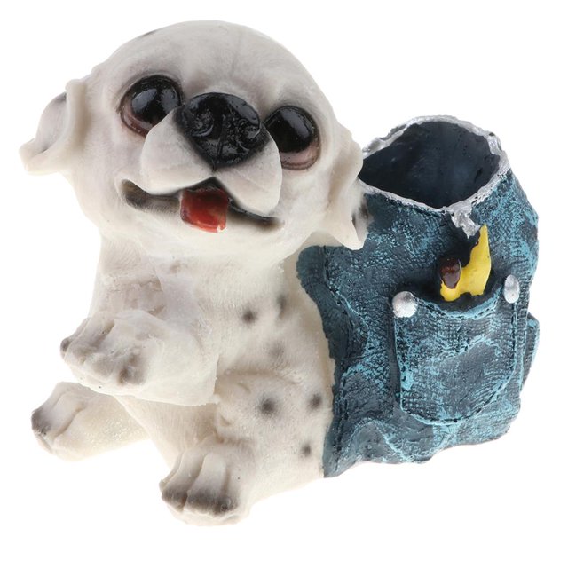 Organizador de Escritorio Del Contenedor Efectos de Escritorio Del Tenedor Del Del Lápiz de Perro de Sunnimix Pote de resina de dibujos animados