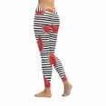 thumbnail image 2 of SUNENAT Fashion Watermelon Art on Black Striped Stretchy Capri Leggings Skinny Yoga Sports Pants XXXL, 2 of 4