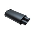 thumbnail image 1 of Vibrant Performance Exhaust Muffler 1149 StreetPower; Single 3 Inch Center Inlet; Dual 3 Inch Outlet; 15 Inch Body/20 Inch Overall Length; Flat Black, 1 of 4
