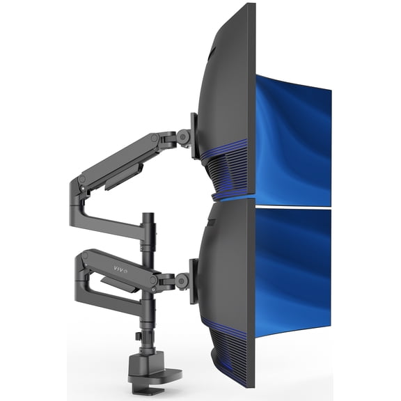 VIVO Pneumatic Dual Ultrawide Monitor Desk Mount Pole, Up to 49" Screens