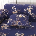 thumbnail image 5 of Sofa Covers for L Shape, 2pcs Polyester Fabric Stretch Slipcovers + 2pcs Pillow Covers for Sectional sofa L-shape Couch - Bue Flower Color, 5 of 11