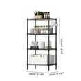 thumbnail image 3 of 4 Tier Steel Shelf Shelving Unit Metal Organizer Wire Rack Home Kitchen Garage Storage Shelf Height Adjustable,22"Lx12"Wx42"H Black, 3 of 11