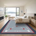 thumbnail image 3 of ODIKA 5'x7' Machine Washable Non-Slip Area Rug, Geometric Gray High Traffic Rug with Pad, Gray, 1023105, 3 of 8