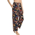 thumbnail image 2 of Xecao Orchids Flowers Women's Straight Lounge Pajama Pants: The Epitome of Relaxed Sleepwear, 2 of 9